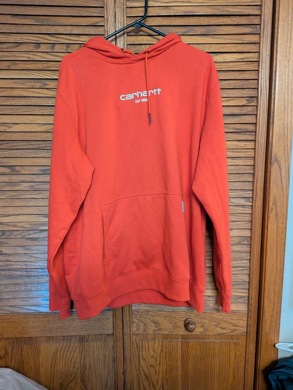 Carhartt Force Red Sweatshirt Hoodie Men's Size Extra Large